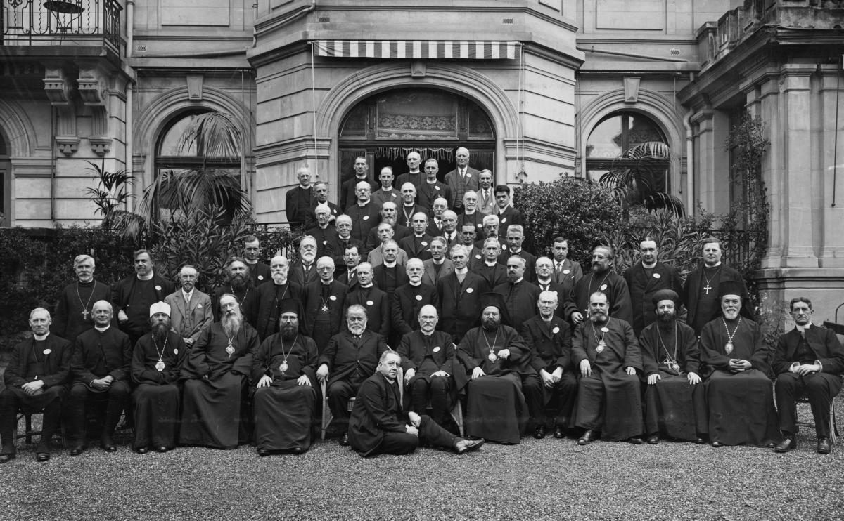 Anglican and Orthodox delegations at the First World Conference on Faith and Order in Lausanne
