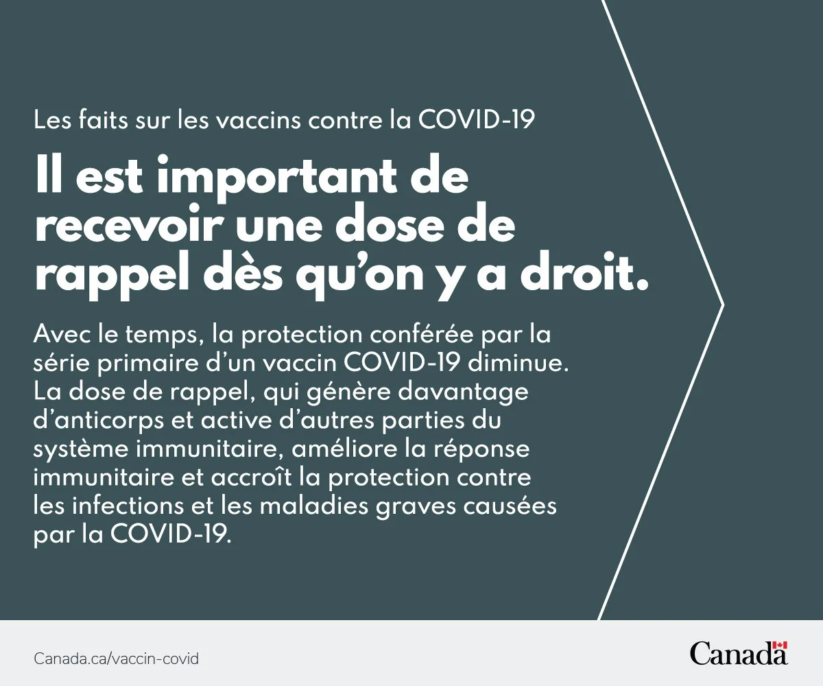 Il est important de recevoir une dose de rappel dès qu'on y a droit