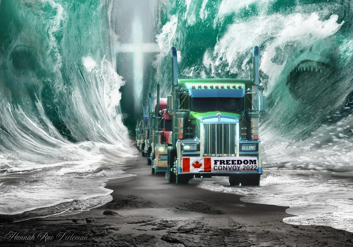 Let my people go! Artwork in support of the Freedom Convoy that occupied Ottawa