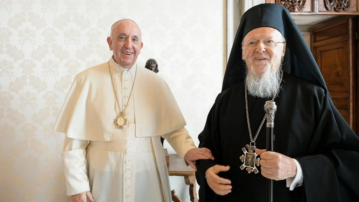 Patriarch Bartholomew I of Constantinople meets with Pope Francis at the Vatican