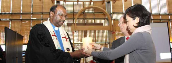 'The light will remain burning in all locations': WCRC President Jerry Pillay and Vice-Presidents Lu Yueh Wen and Bas Plaisier