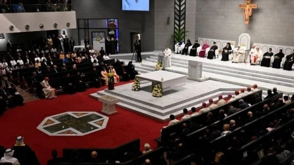 Pope Francis led an ecumenical prayer meeting with the participation of the Ecumenical Patriarch Bartholomew and Christian leaders from Bahrain
