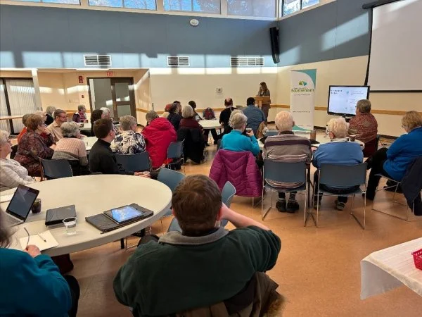Participants at the workshop 'The Eucharist: Where is Jesus?' offered by Rev Dr Karen Petersen Finch as part of the 2024 De Margerie Lectures in Christian Reconciliation and Unity