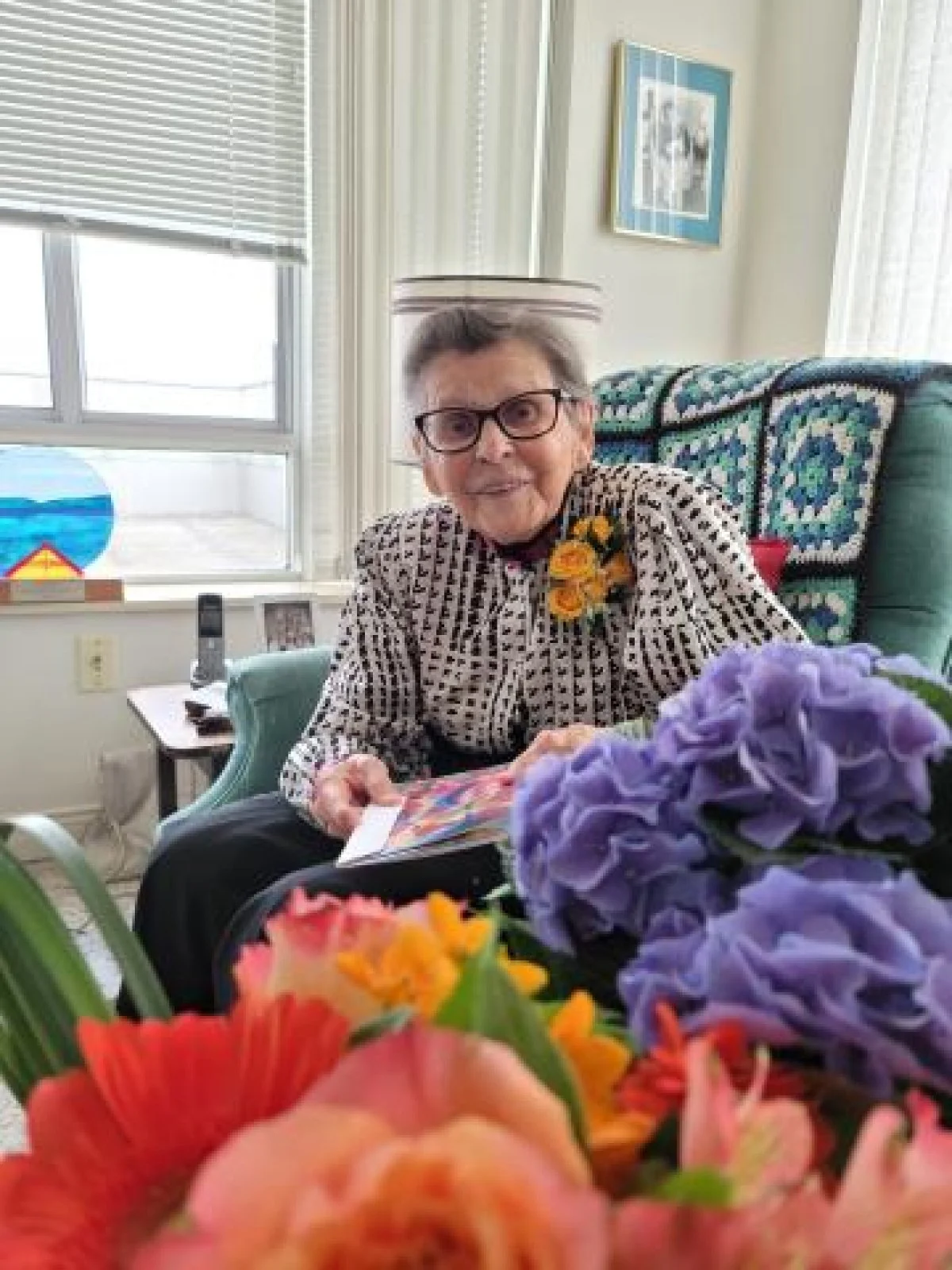 General Secretary Michael Blair took this picture of The Very Rev., The Honourable Dr. Lois M. Wilson on her 95th birthday.