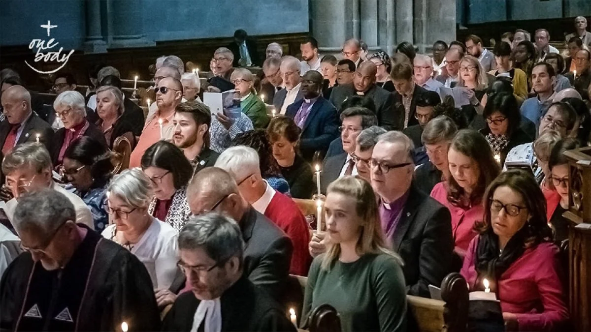 On June 16, 2019, leaders and members of the Lutheran, Roman Catholic, Methodist, Reformed, and Anglican Communions gathered in St. Peter's Cathedral in Geneva, Switzerland to celebrate the 20th anniversary of the <i>Joint Declaration on the Doctrine of Justification</i>