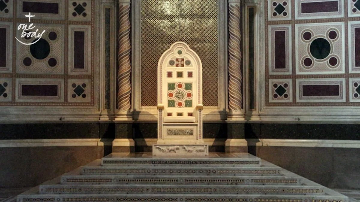 The cathedra of the Bishop of Rome in the Basilica of St. John Lateran
