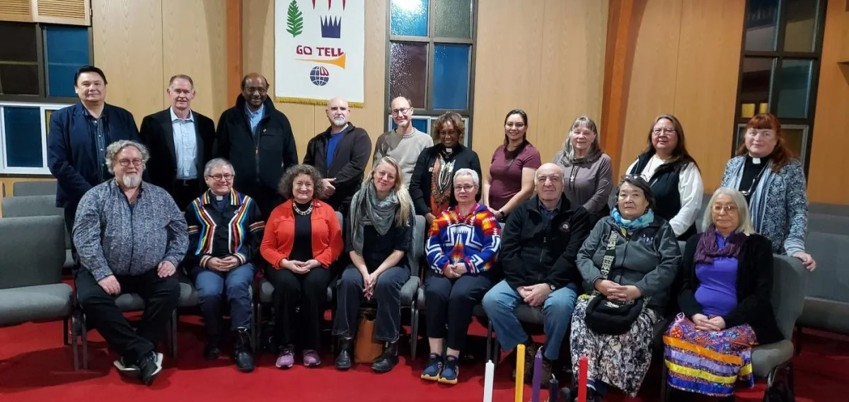 The WCC delegation meeting with Indigenous Clergy and church leaders at the Epiphany Indigenous Anglican Church, Winnipeg