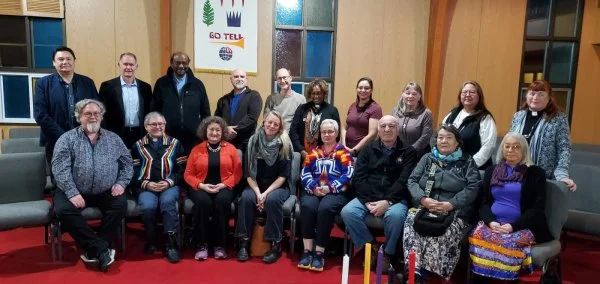 The WCC delegation meeting with Indigenous Clergy and church leaders at the Epiphany Indigenous Anglican Church, Winnipeg