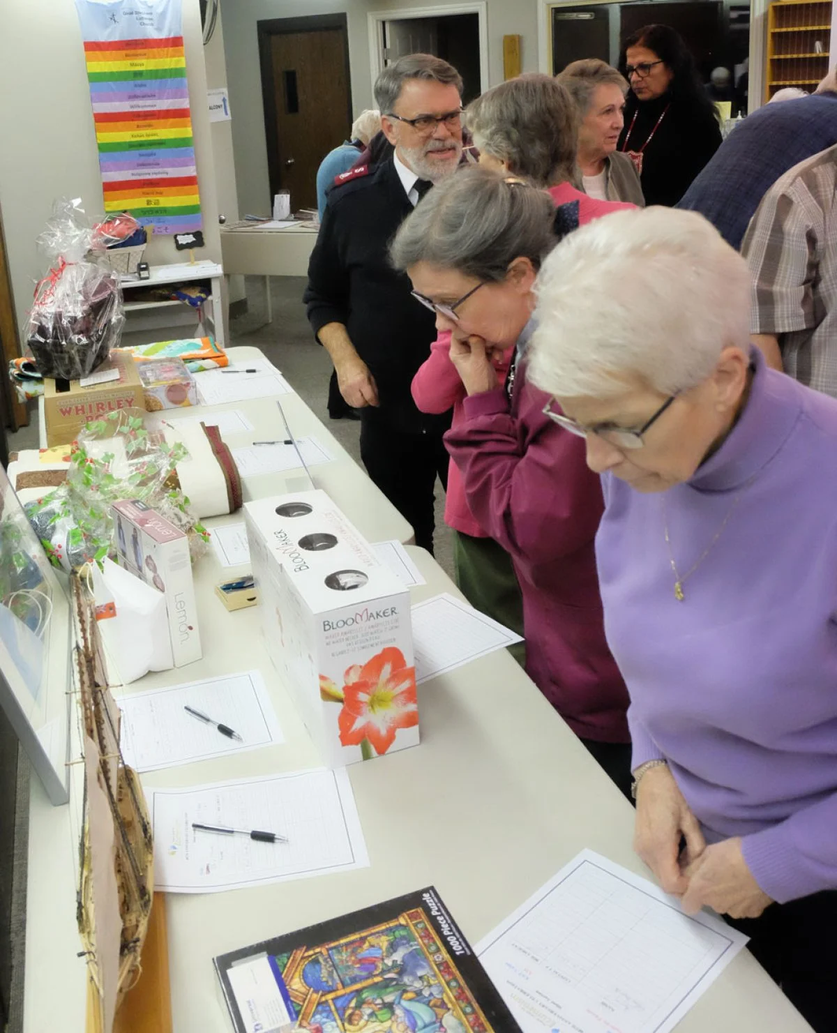 A silent auction and displays were part of the Prairie Centre for Ecumenism anniversary celebration
