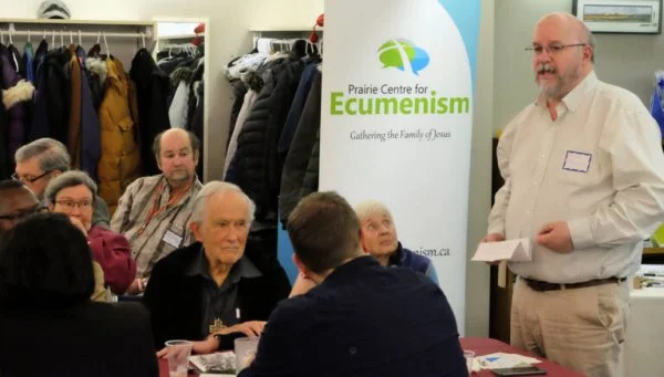 Nicholas Jesson spoke about his time as director of the Prairie Centre for Ecumenism during the 40th anniversary celebration