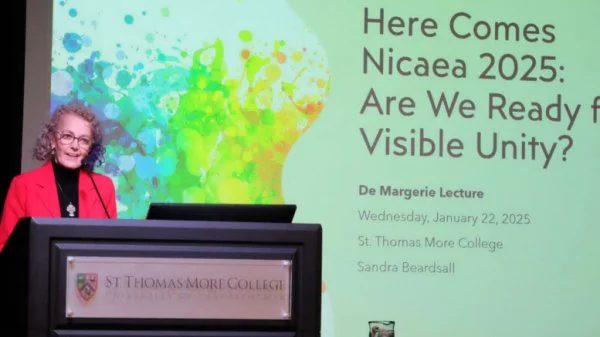 Rev. Dr. Sandra Beardsall was the speaker for the 2025 De Margerie Series for Christian Reconciliation and Unity, with events held in both Saskatoon and Regina. Her lectures were also live-streamed online