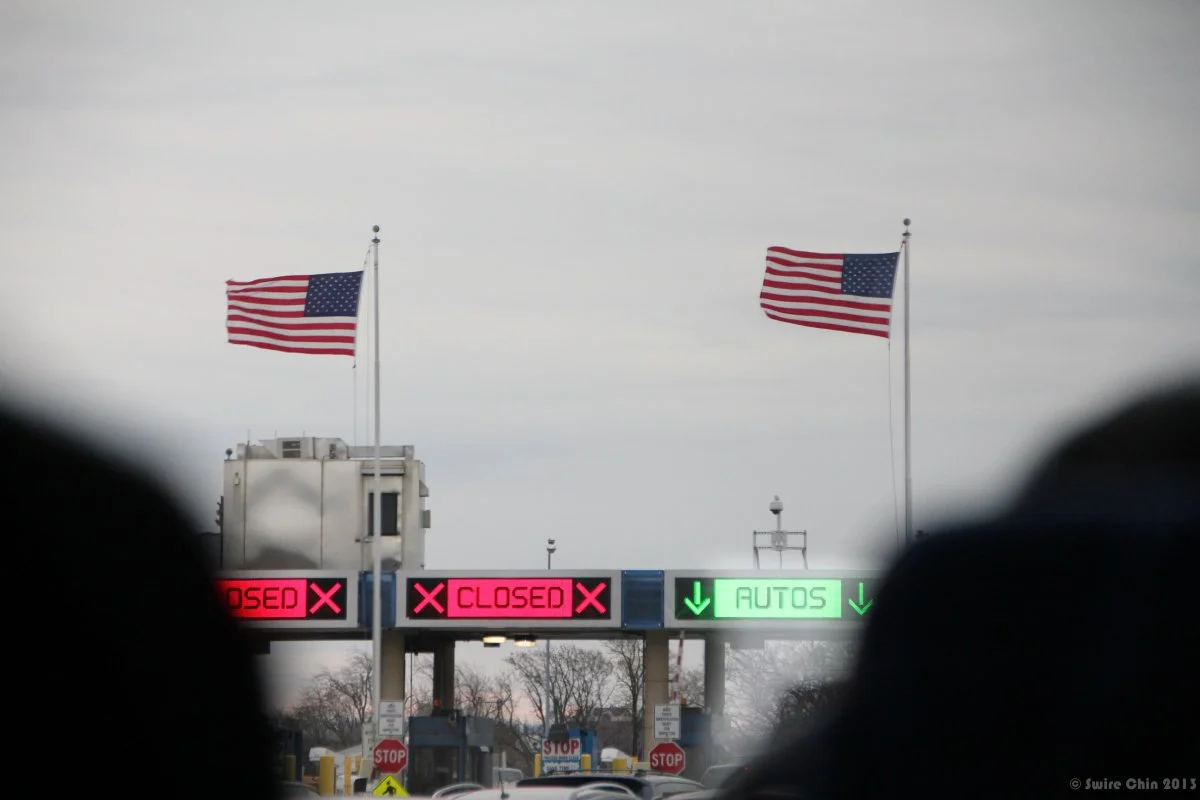 At the Canada-US border in New York