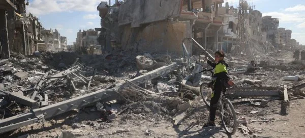 Much of Gaza has been destroyed by aerial bombardment during the Israel-Gaza conflict that began following the October 7, 2023 attack on Israel by Hamas