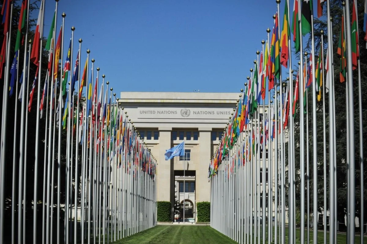The United Nations Office in Geneva, Switzerland, housed at the historic Palais des Nations
