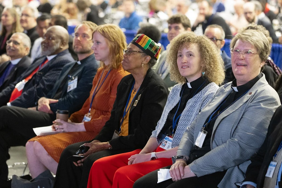 Ecumenical guests join in morning worship during the United Methodist General Conference in Charlotte, NC