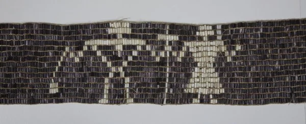 A wampum belt, from what is now Quebec, symbolizing Indigenous people forming an alliance with French Catholic colonizers is seen in this file photo from the Vatican Museums' ethnological collection