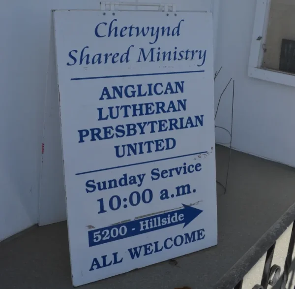 Chetwynd Shared Ministry, a shared congregation of the Anglican, Lutheran, Presbyterian, and United churches in Chetwynd, BC