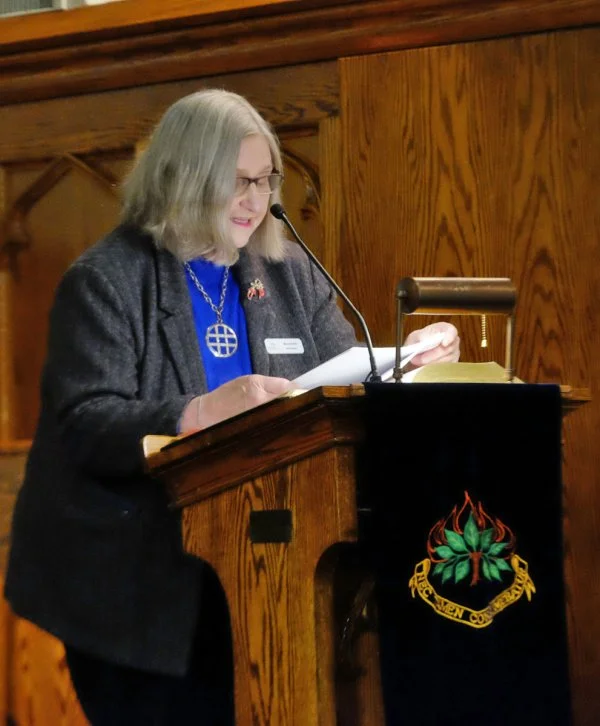 During the closing service of the Week of Prayer for Christian Unity in Saskatoon, Mary Nordick, Chair of the Prairie Centre for Ecumenism, reflected on the week of events in Saskatoon