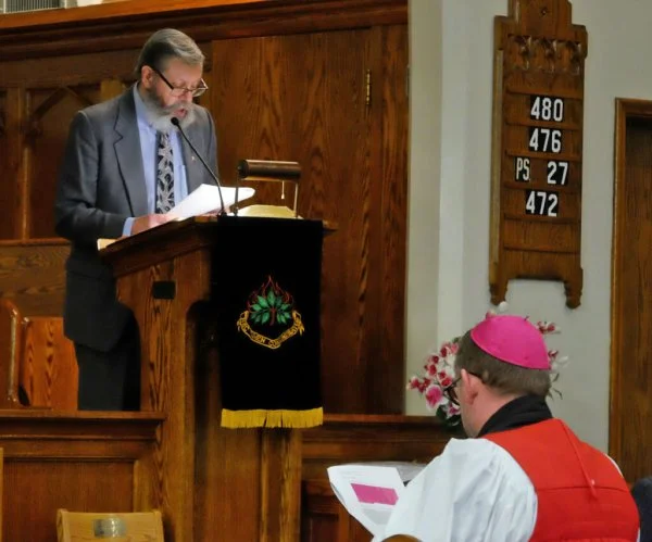 Rev. Brian Maitland of Knox United Church proclaimed a scripture reading during the Week of Prayer for Christian Unity service at St Andrew's Presbyterian Church in Saskatoon