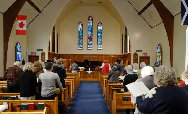 The congregation at the closing service of the Week of Prayer for Christian Unity, held at St. Andrew's Presbyterian Church in Saskatoon