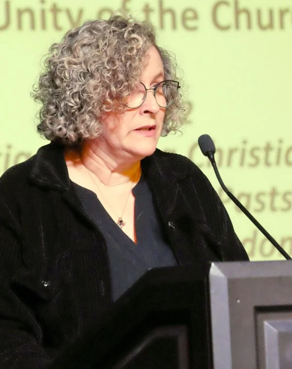 Cathryn Wood of the Prairie Centre for Ecumenism introduced the 2026 De Margerie speaker