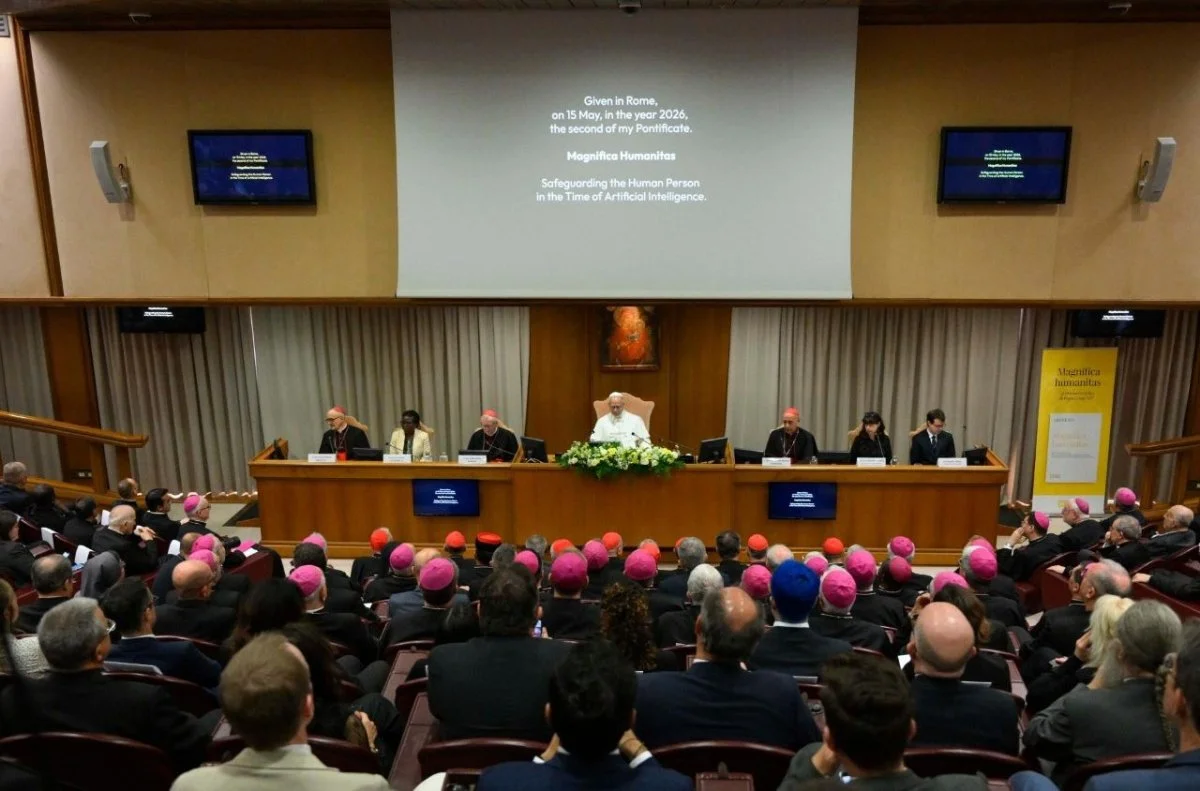 Pope Leo XIV presenting his first encyclical 'Magnifica Humanitas' at the Vatican