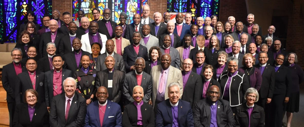 The United Methodist Church's Council of Bishops sat for a group photo during their recent spring meeting in Jacksonville, Florida