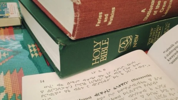 Saskatoon's Gayle Weenie and Dolores Sand are working on a Plains Cree translation of the Bible