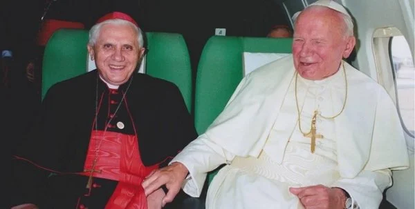 Cardinal Joseph Ratzinger with Pope John Paul II