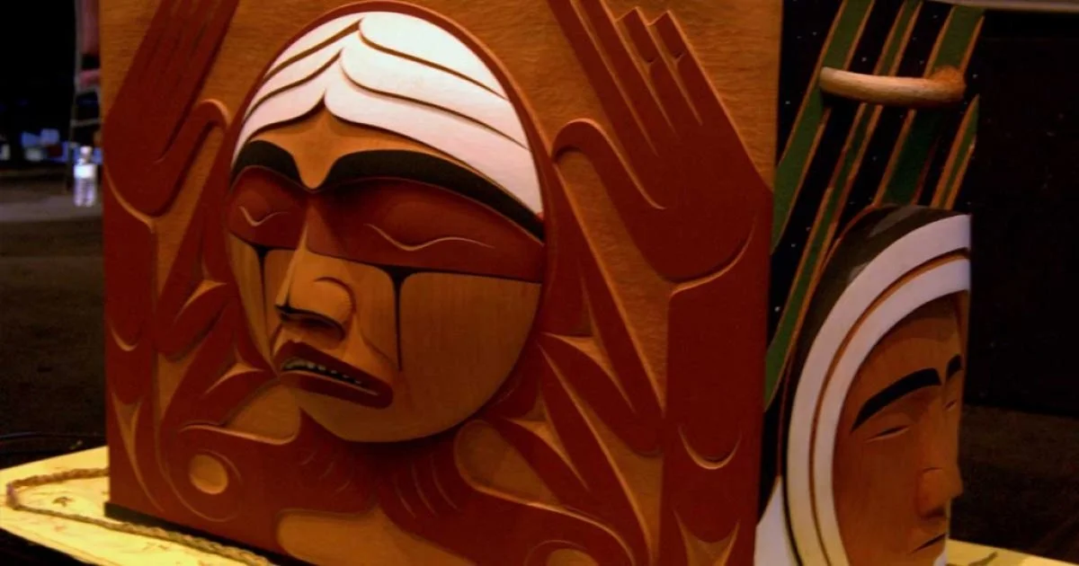 The bentwood box into which participants in the Truth and Reconciliation Commission hearings placed their statements of repentance and commitment