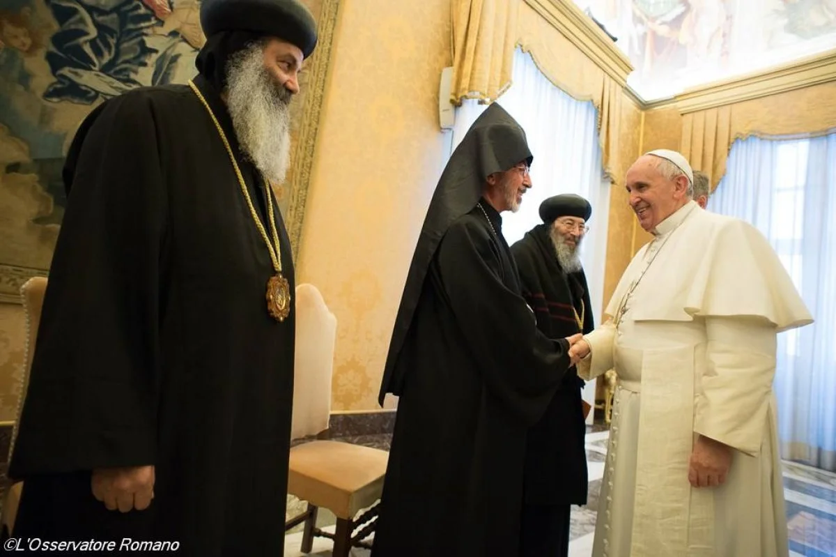 Members of the Joint International Commission for Theological Dialogue between the Catholic Church and the Oriental Orthodox Churches visited Pope Francis on Friday, January 30