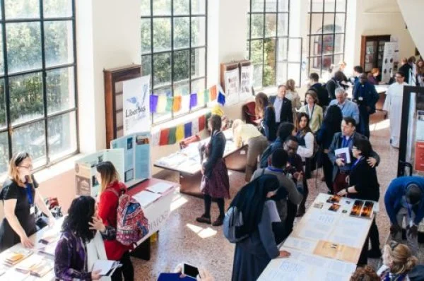 Participants networked at the 'marketplace of ideas'