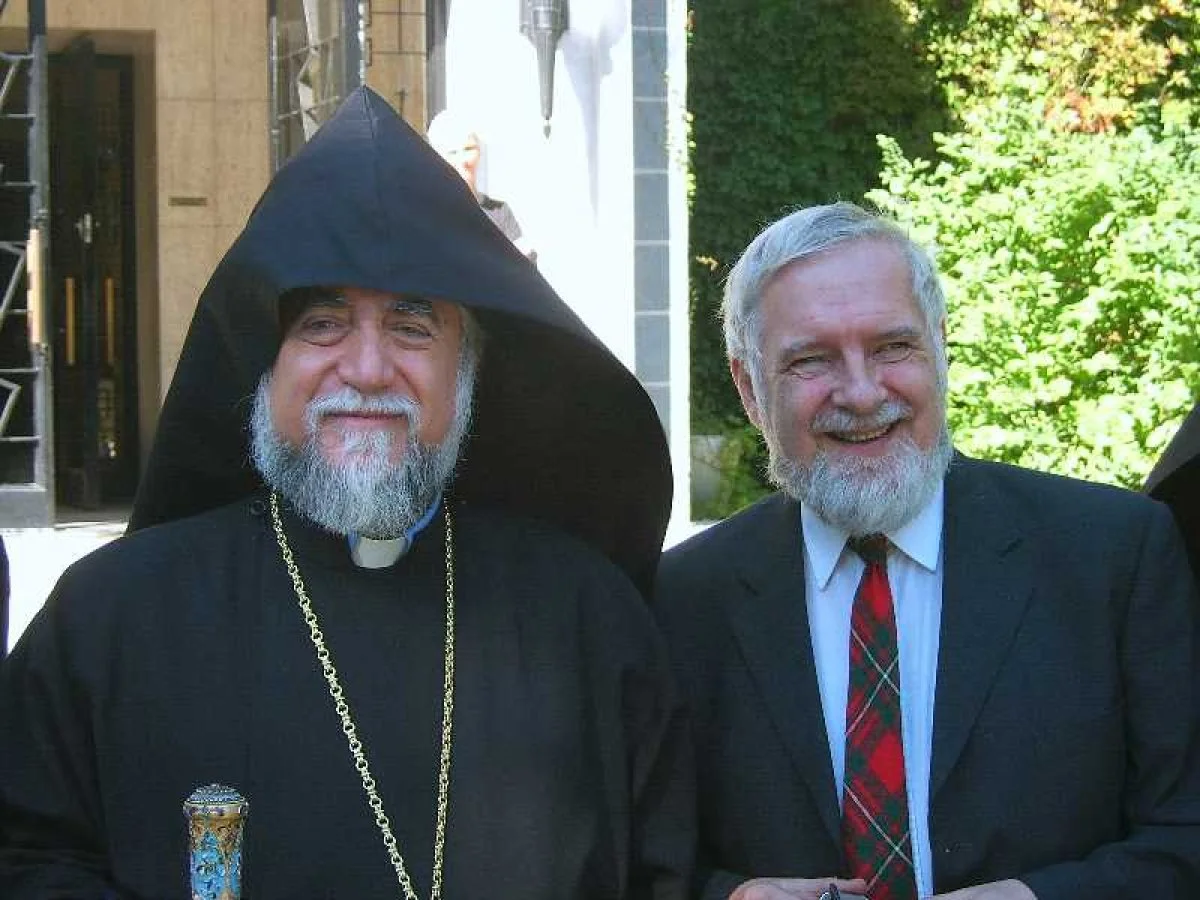 Aram I with Stuart Brown