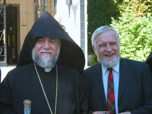 Aram I with Stuart Brown