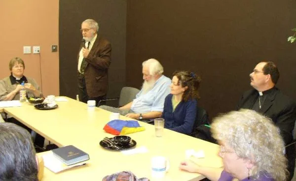 Dr Stuart Brown at the panel discussion, PCE office