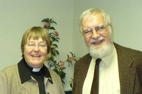 Revd Dr Jan Bigland-Pritchard with Dr Stuart Brown