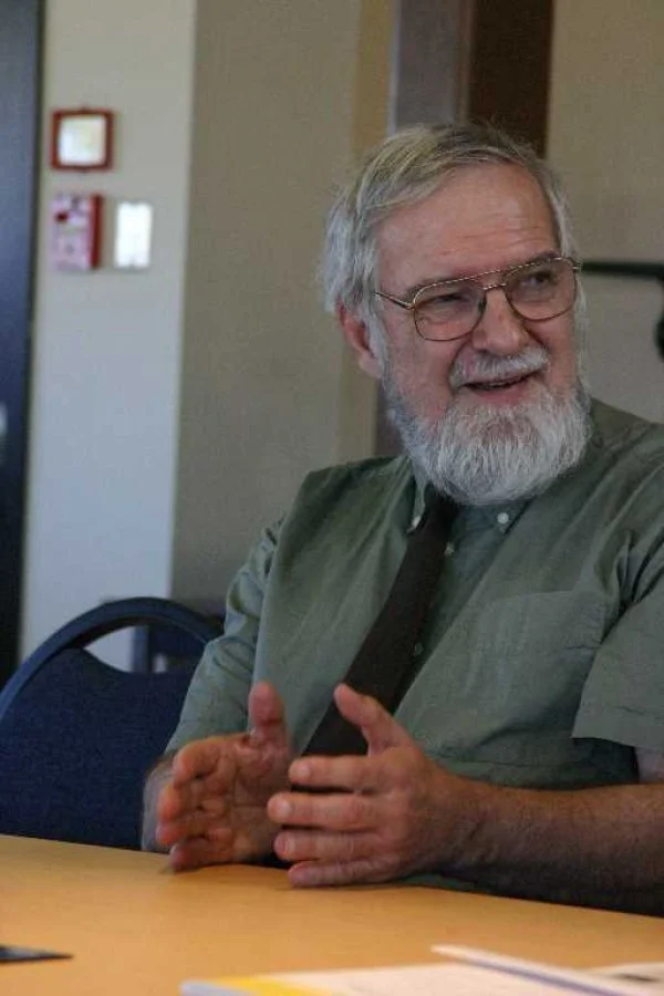 Dr Stuart Brown in discussion with Mennonite leaders