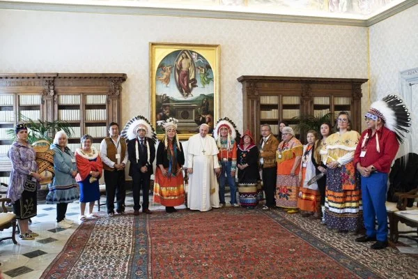 The Assembly of First Nations delegation visits with Pope Francis