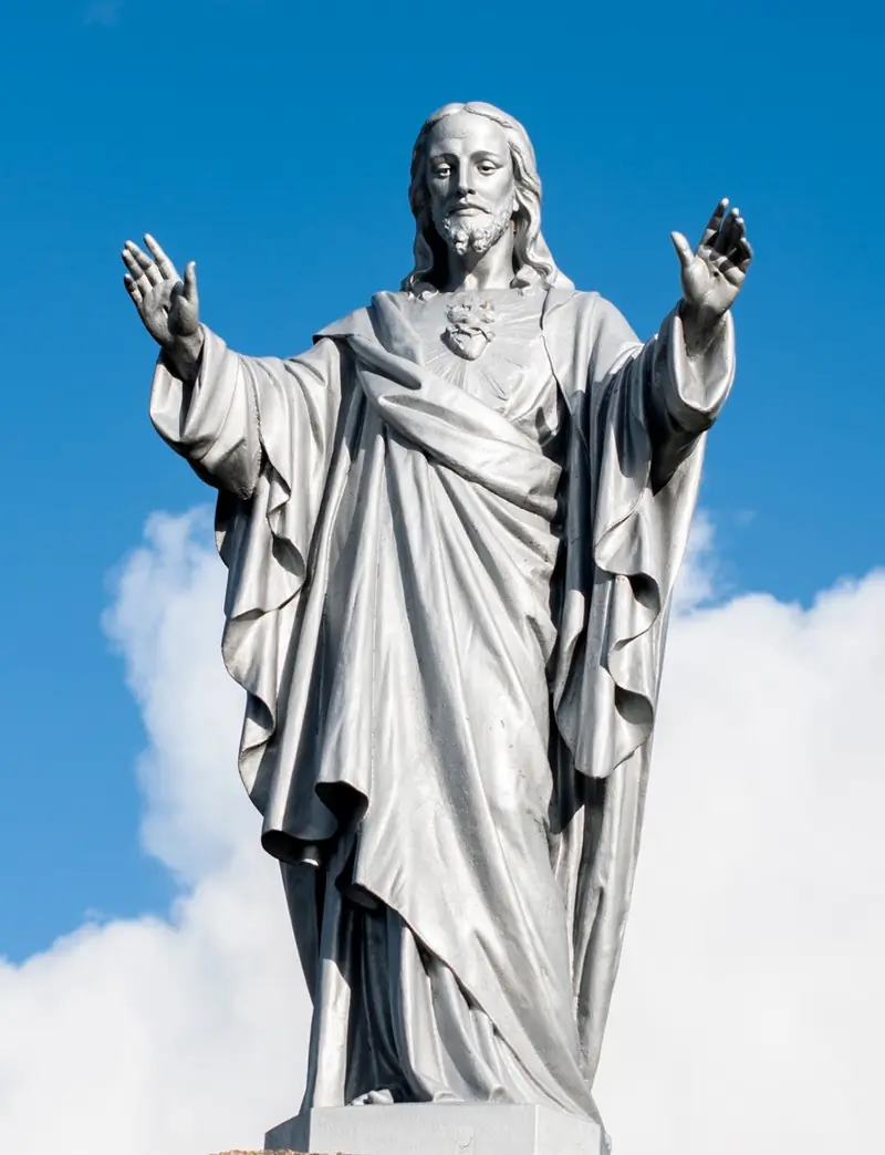 A statue of Jesus in La Verrie, France