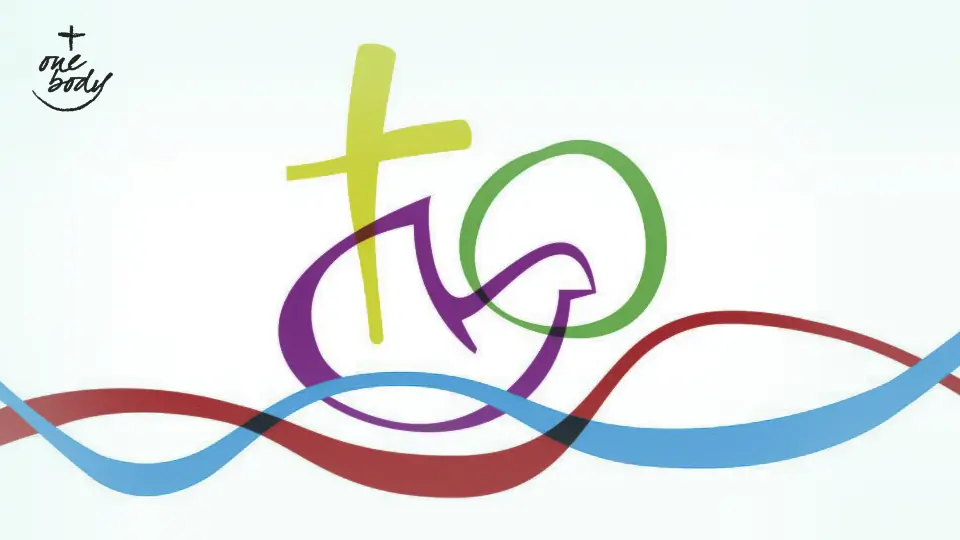 The symbol for the 11th General Assembly of the World Council of Churches reflects the Assembly's theme: 'Christ’s love moves the world to reconciliation and unity'
