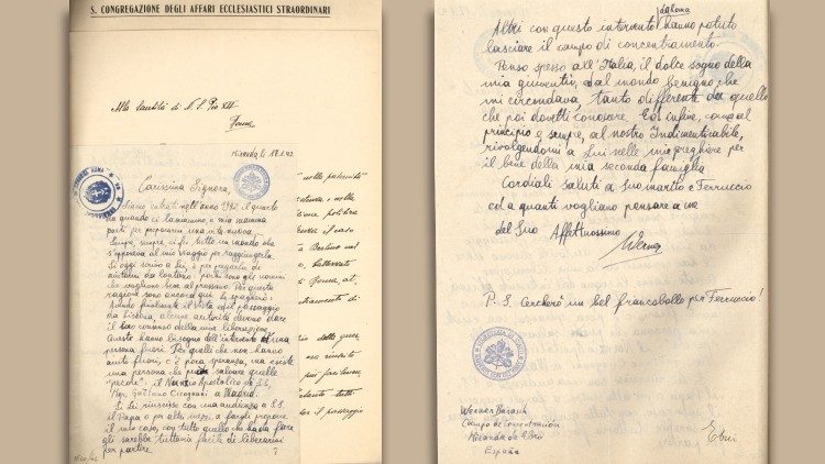 A letter from Werner Barasch, a university student of 'Israelite origin', from a concentration camp in Spain