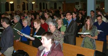 Congregation at the Evangelical-Catholic worship service in Saskatoon
