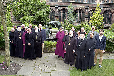 The members of the International Commission for Anglican-Orthodox Theological Dialogue visiting Chester Cathedral