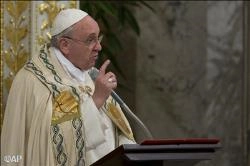 Pope Francis at the Concluding Vespers of the Feast of the Conversion of St. Paul in the Roman Basilica of St. Paul Outside-the-Walls, during the Week of Prayer for Christian Unity