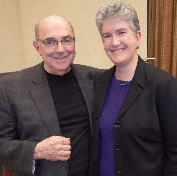 Fr Bernard de Margerie and Rev Dr Karen Westerfield Tucker, the third De Margerie lecturer, at the evening lecture, January 20. The De Margerie Series on Christian Reconciliation and Unity is named in honour of Fr Bernard