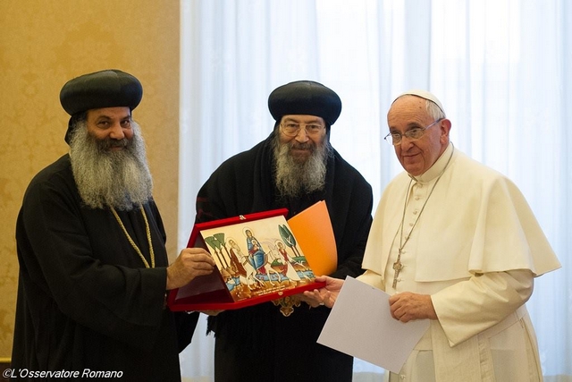 Members of the Joint International Commission for Theological Dialogue between the Catholic Church and the Oriental Orthodox Churches visited Pope Francis
