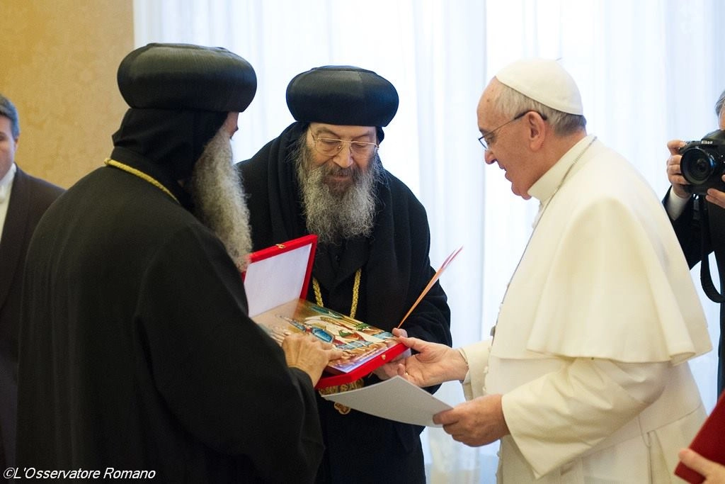 Members of the Joint International Commission for Theological Dialogue between the Catholic Church and the Oriental Orthodox Churches visited Pope Francis on Friday, January 30