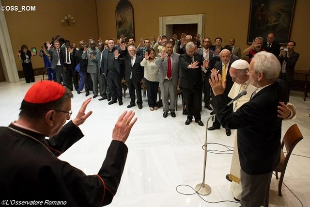 Pope Francis met with a group of Pentecostal pastors from around the world