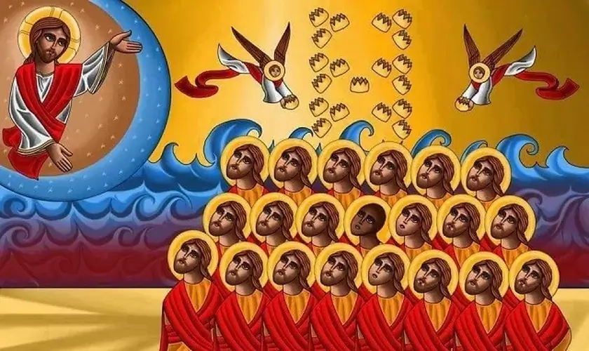Icon of the 21 Coptic Martyrs executed by ISIS at Sebaste, Libya on Feb. 15, 2015
