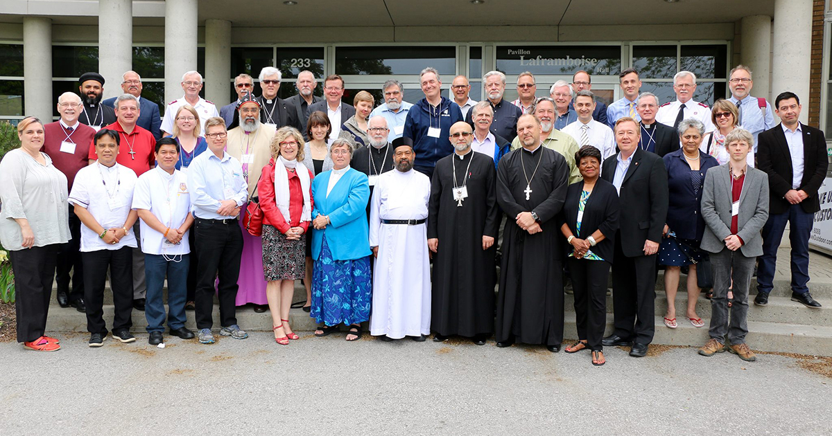 Members of the Canadian Council of Churches Governing Board attend a meeting in Ottawa at Saint Paul University in May 2017. Photo by Kaeli Sweigard